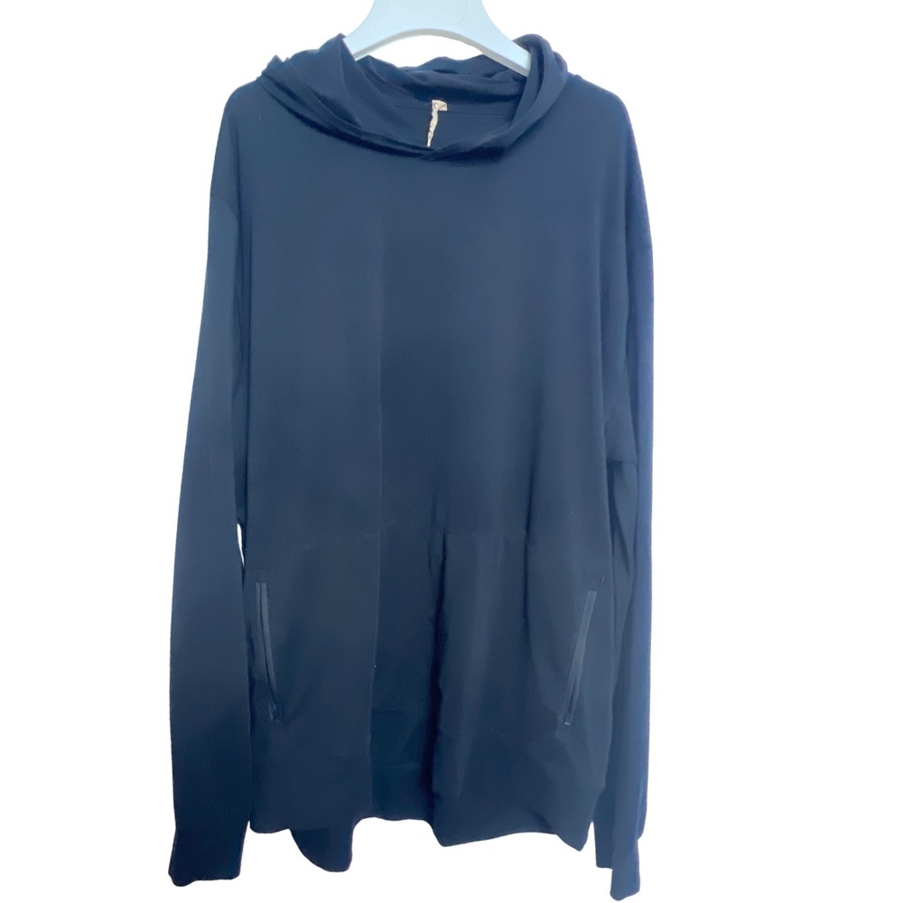 Vuori Mens Black Pullover Hoodie Long Sleeve‎ Zipper Pockets Casual Workout Gym